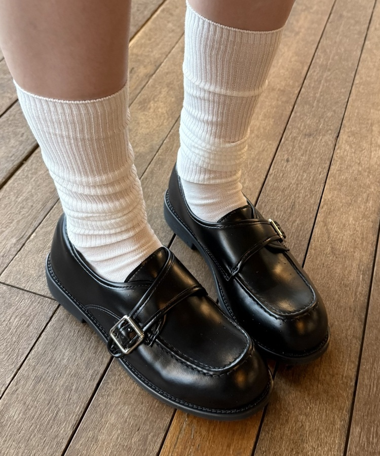 クラシックバックルローファー BLACK