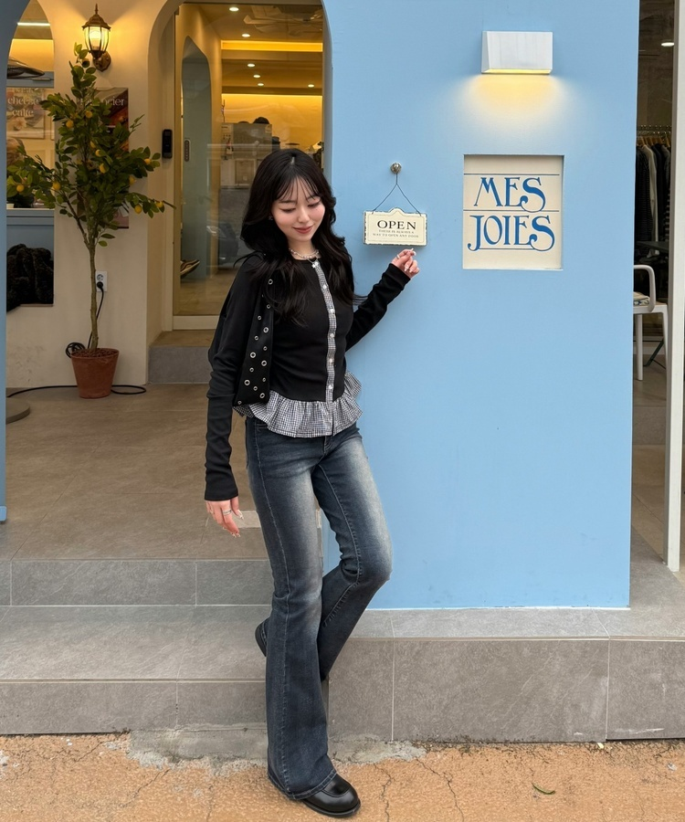 아일렛 레더 숄더백 블랙