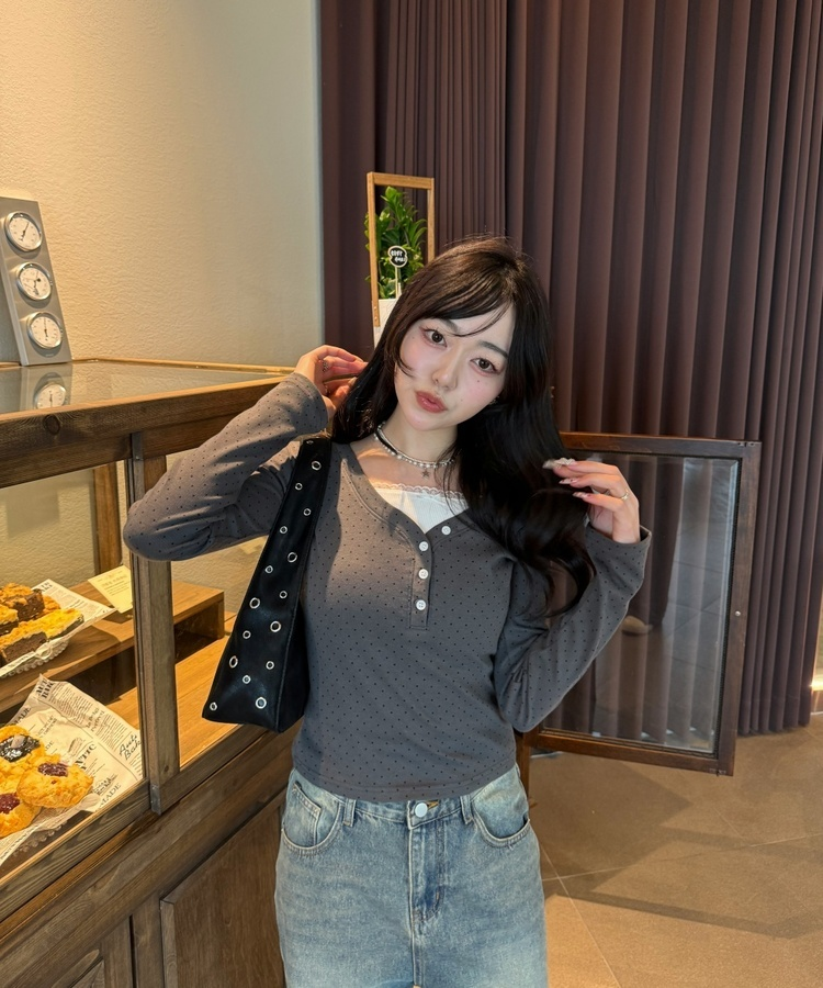 아일렛 레더 숄더백 블랙