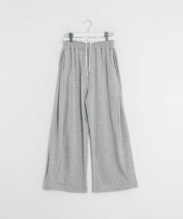 レイヤード風ワイドパンツ