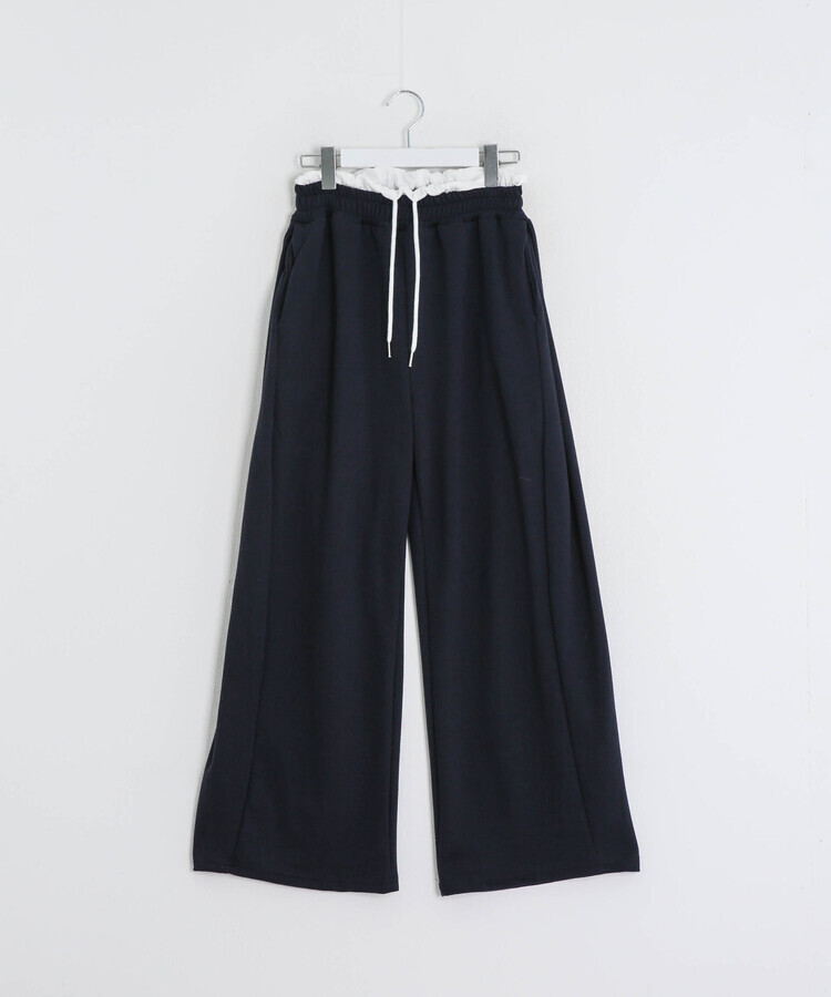 レイヤード風ワイドパンツ