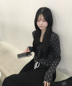 レイヤード風ワイドパンツ BLACK