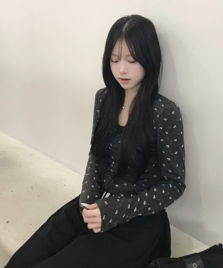 レイヤード風ワイドパンツ BLACK