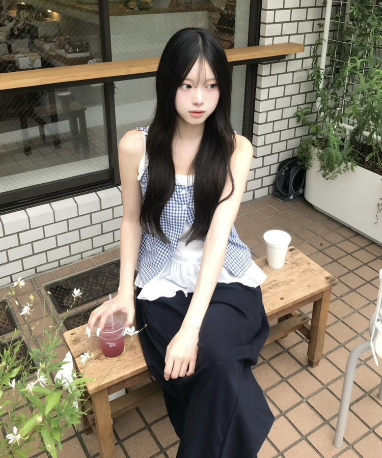 レイヤード風ワイドパンツ NAVY