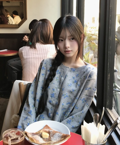 フラワーニットカーディガン GREY