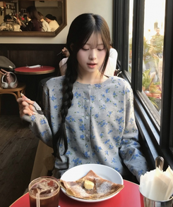 フラワーニットカーディガン GREY