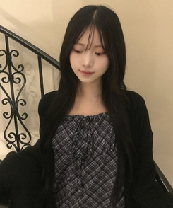 トラッフルチェックキャミワンピ BLACK