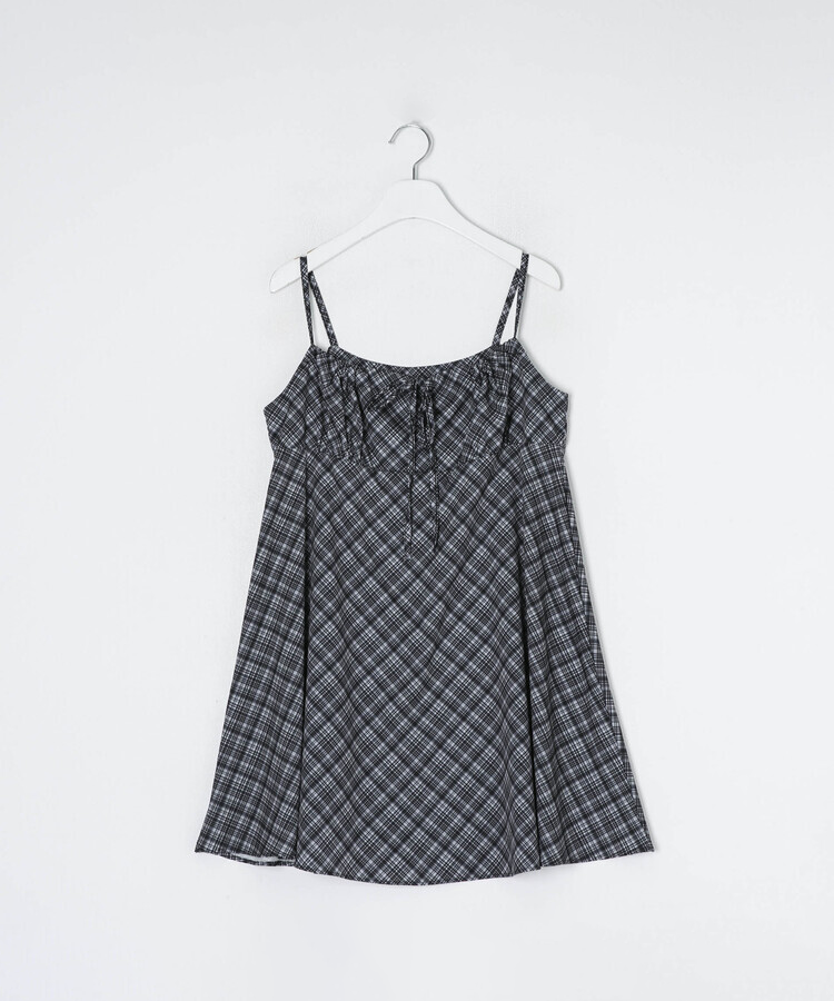 トラッフルチェックキャミワンピ