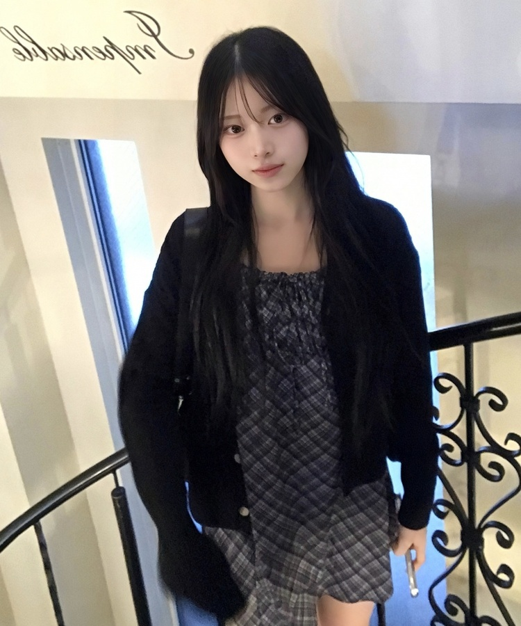 トラッフルチェックキャミワンピ BLACK