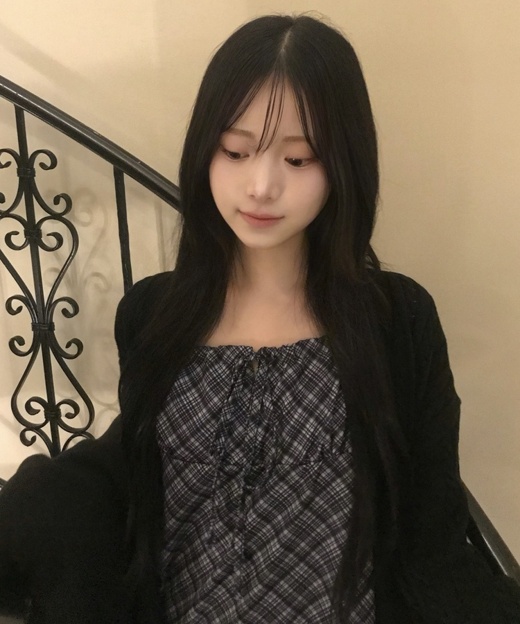 トラッフルチェックキャミワンピ BLACK