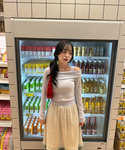 レイヤードドットミディスカート DOT