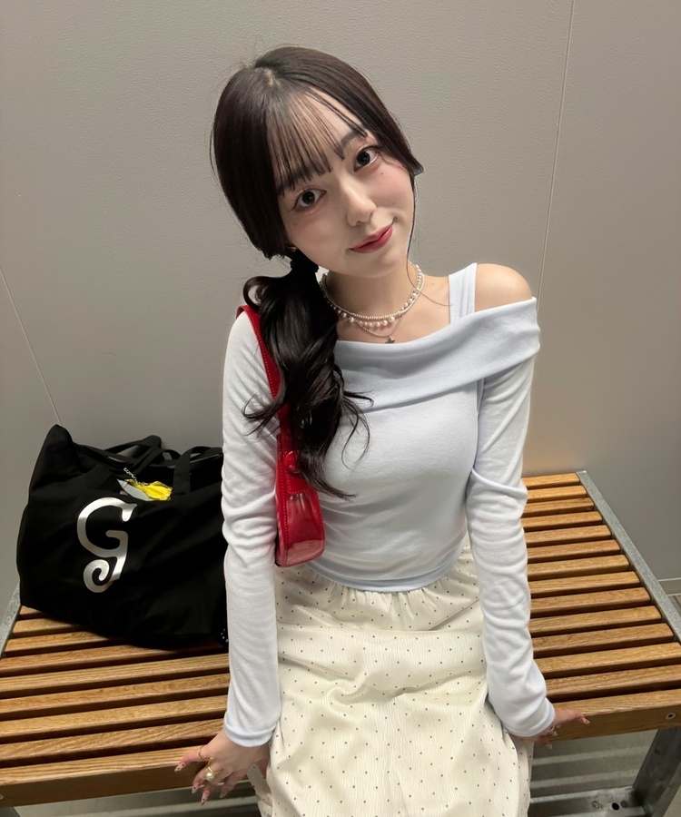 レイヤードドットミディスカート DOT