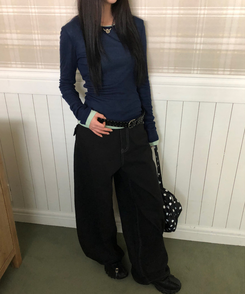 テンセルレイヤード長袖Tシャツ(12color) NAVY