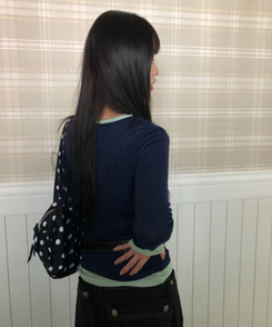 テンセルレイヤード長袖Tシャツ(12color) NAVY