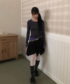 テンセルレイヤード長袖Tシャツ(12color) CHARCOAL