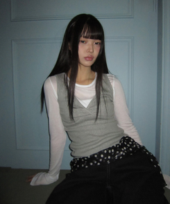 テンセルレイヤード長袖Tシャツ(12color) WHITE