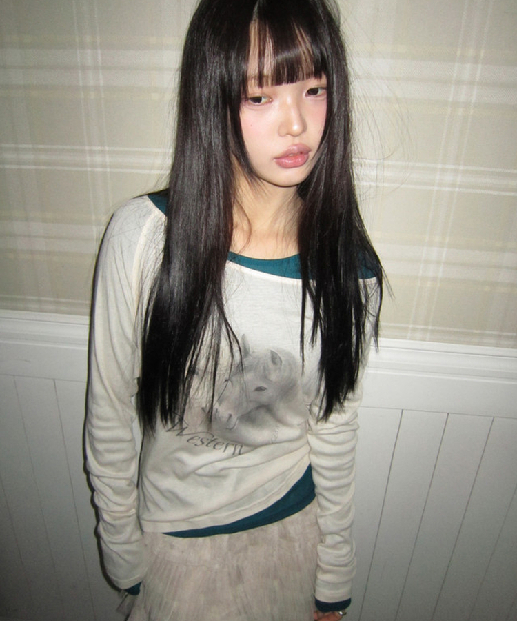 テンセルレイヤード長袖Tシャツ(12color) GREEN