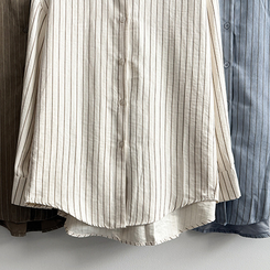 【SET】ストライプシャツ ニットベスト