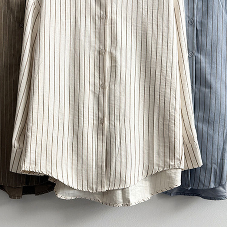 【SET】ストライプシャツ ニットベスト