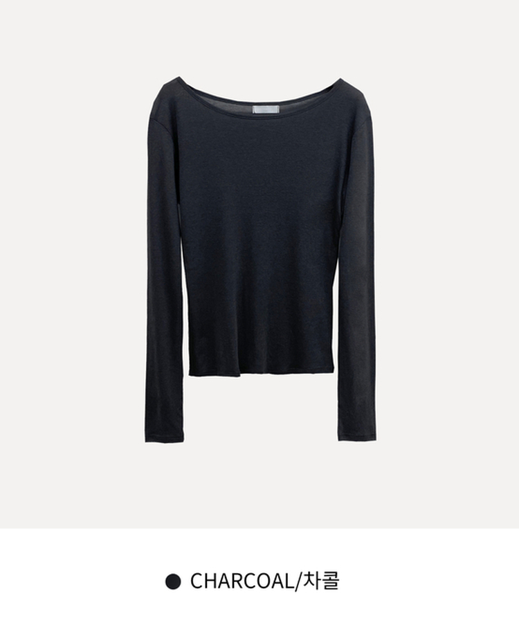 루머 뉴레이어드 텐셀 코튼 롱 슬리브 긴팔티셔츠