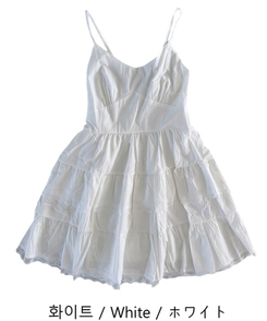 Vネックレースブラウスワンピース