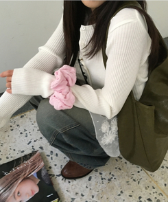 ラウンドスリムニットカーディガン(10color) WHITE