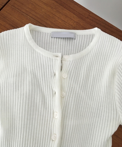 ラウンドスリムニットカーディガン(10color)