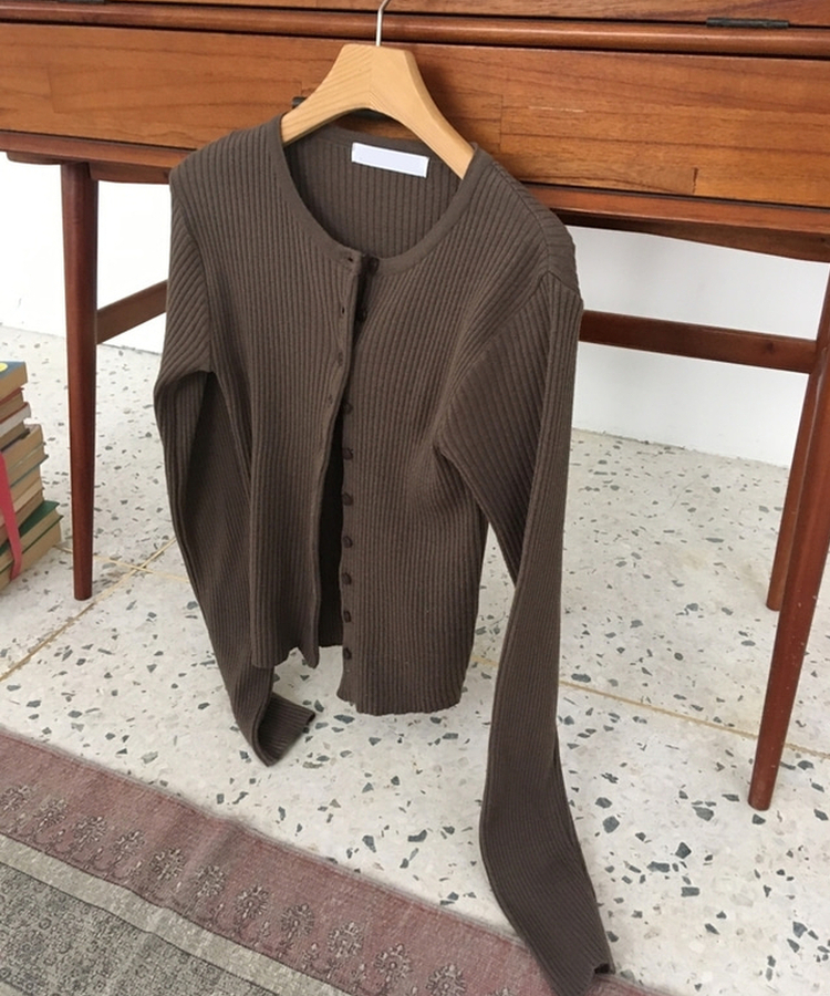 ラウンドスリムニットカーディガン(10color)