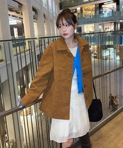 リトVネックカーディガン(9color) BLUE