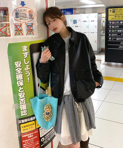 リトVネックカーディガン(9color) GREY