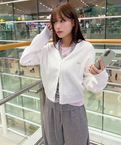 リトVネックカーディガン(9color) IVORY