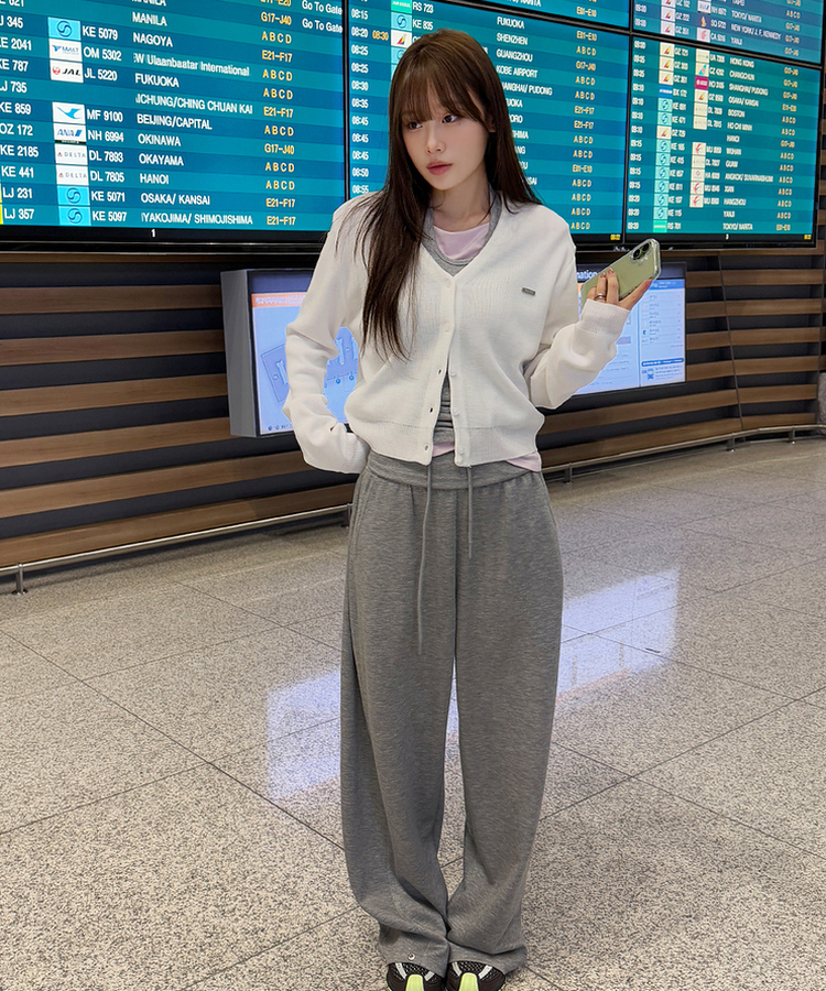 リトVネックカーディガン(9color) IVORY