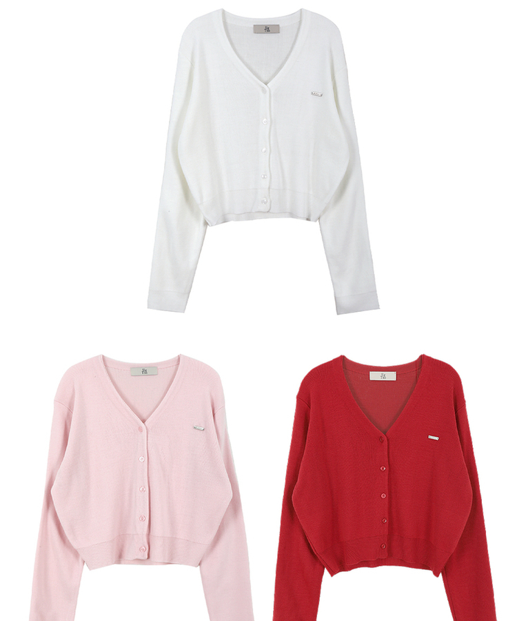 リトVネックカーディガン(9color)