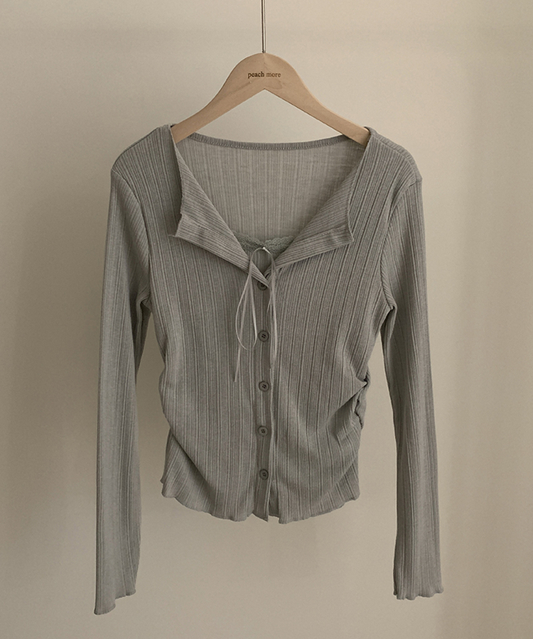 リボンレースレイヤードTシャツ