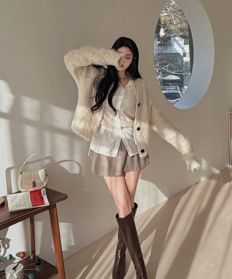 ストリングシャーリングブラウス IVORY