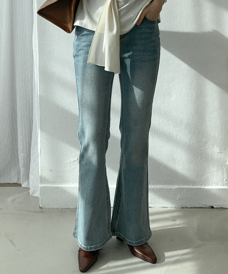 レザーローファーヒール BROWN