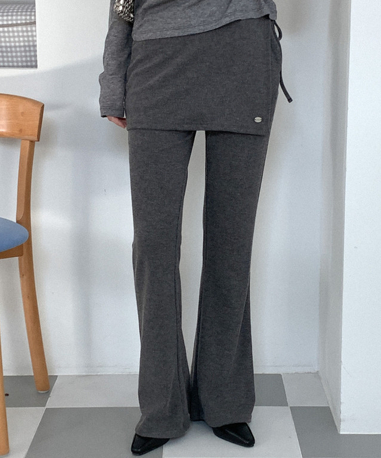 レザーローファーヒール BLACK