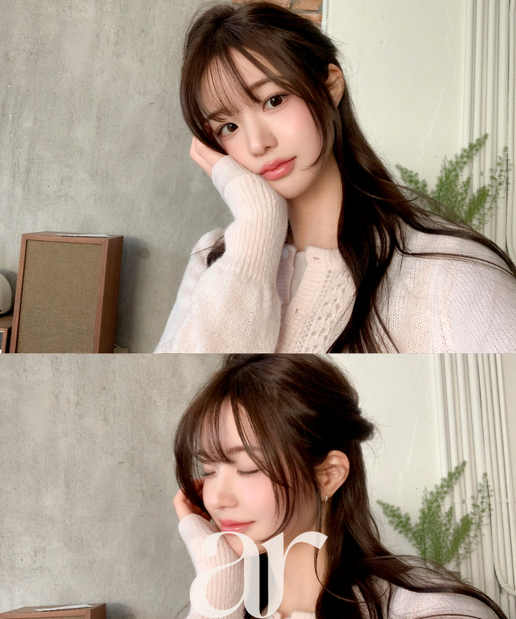 (ソフトタッチ／華奢ムード)   パンチング ウール ニットカーディガン   PINK