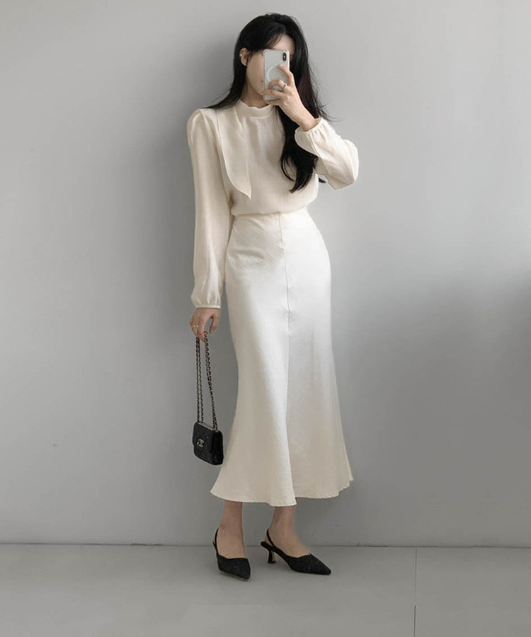 マーメイドロングスカート CREAM