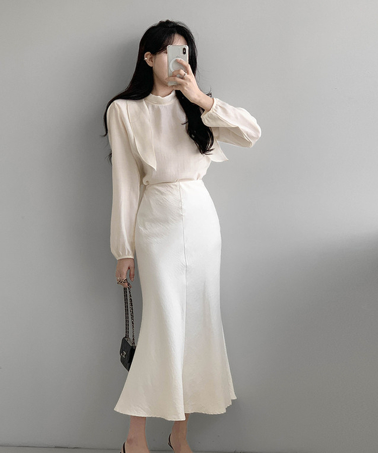 マーメイドロングスカート CREAM