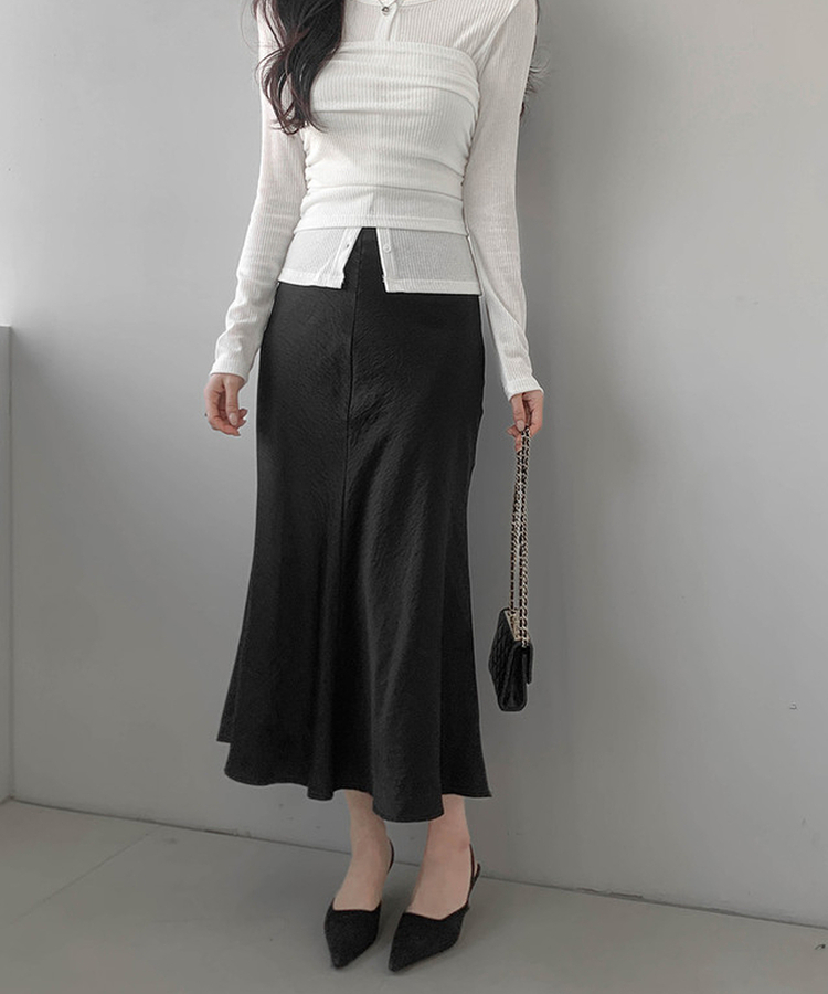 マーメイドロングスカート BLACK