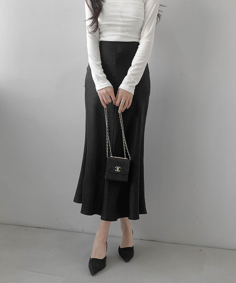 マーメイドロングスカート BLACK