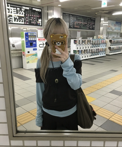 レイヤード風デザイントップス BROWN