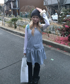 후드 포켓 원피스 그레이