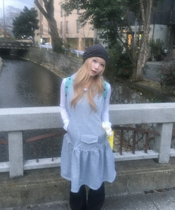 후드 포켓 원피스 그레이