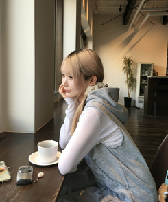 후드 포켓 원피스 그레이