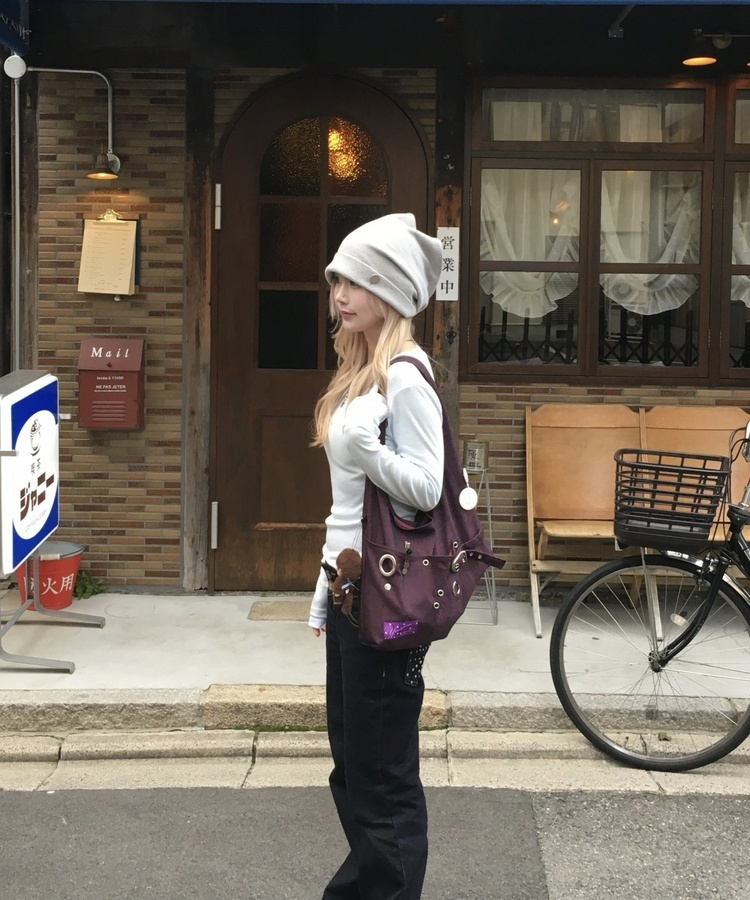 レイヤード無地トップス SKY BLUE