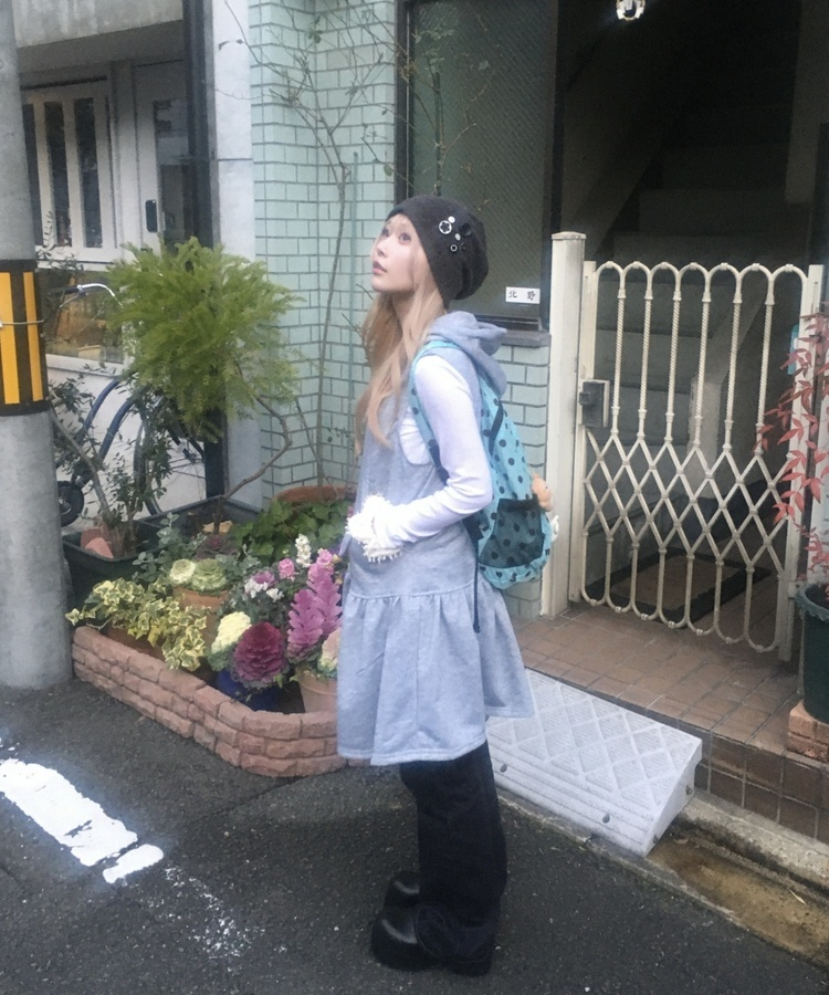 レイヤード無地トップス WHITE