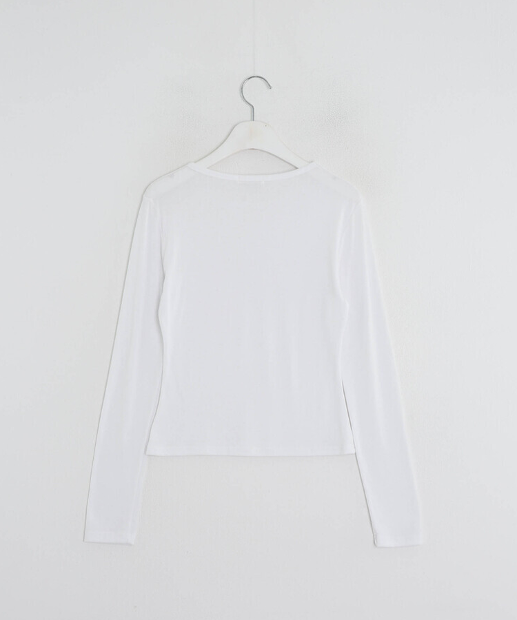 レイヤード無地トップス