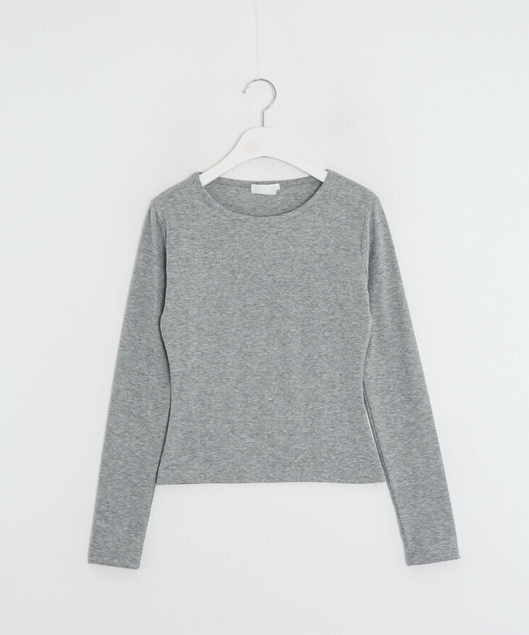 レイヤード無地トップス